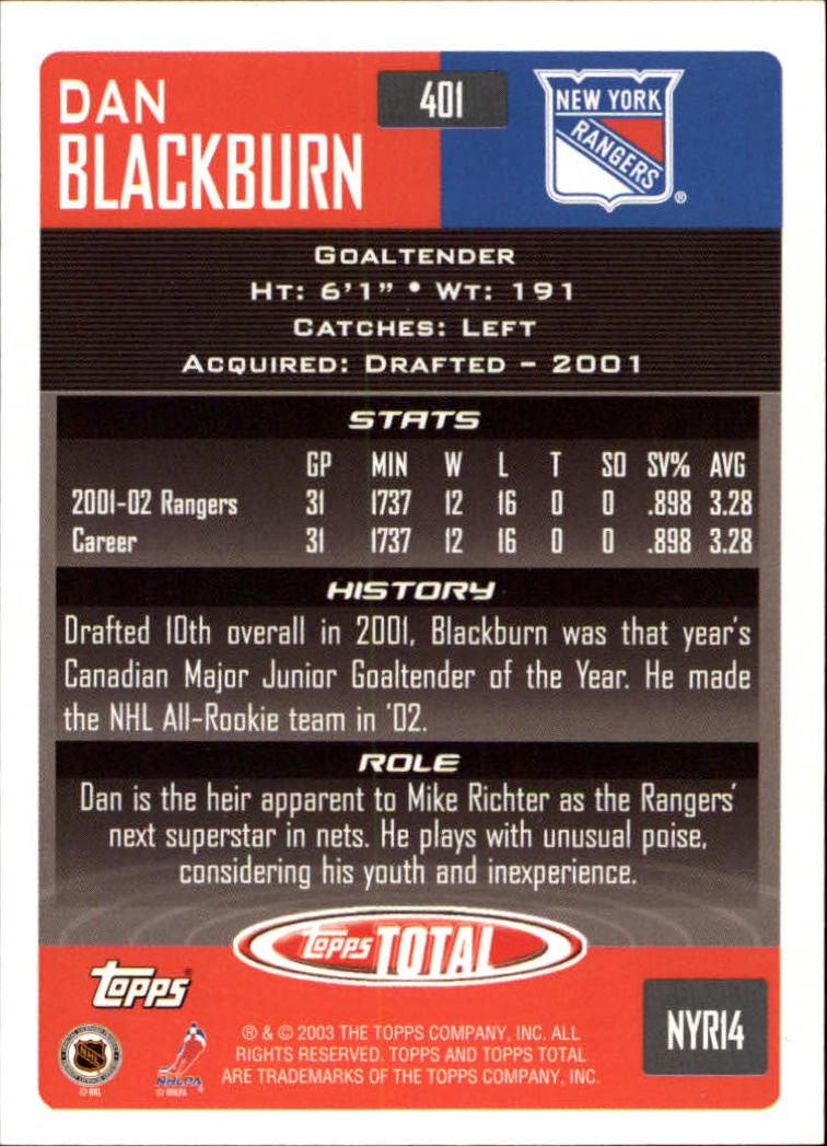 A4574- 2002-03 Topps Total Hk #s 251-440 +Inserts -You Pick- 15+ FREE US SHIP - Picture 297 of 427