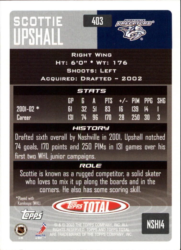 A4574- 2002-03 Topps Total Hk #s 251-440 +Inserts -You Pick- 15+ FREE US SHIP - Picture 301 of 427