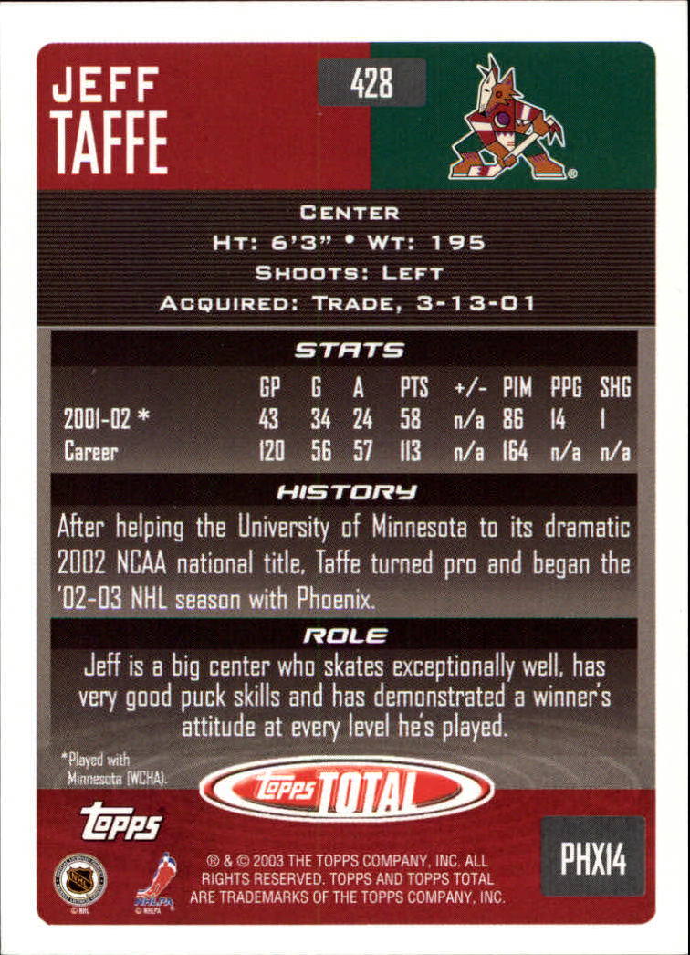 A4574- 2002-03 Topps Total Hk #s 251-440 +Inserts -You Pick- 15+ FREE US SHIP - Picture 349 of 427