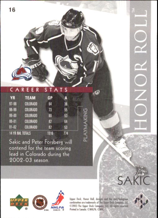 2002-03 Upper Deck Honor Roll - #22 Marty Turco