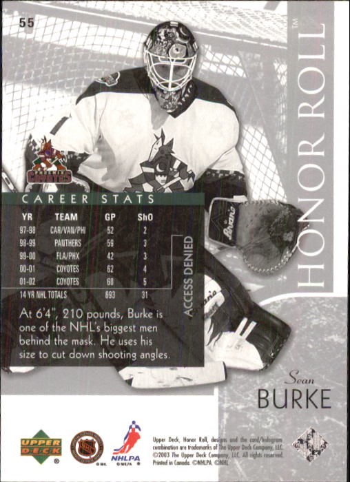 2002-03 Upper Deck Honor Roll - #22 Marty Turco