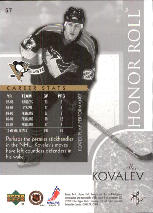 2002-03 Upper Deck Honor Roll - #22 Marty Turco