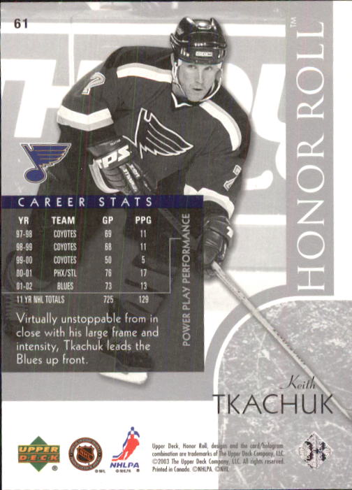 2002-03 Upper Deck Honor Roll - #22 Marty Turco