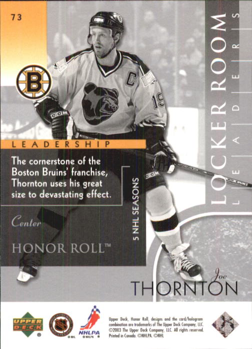 2002-03 Upper Deck Honor Roll - #22 Marty Turco