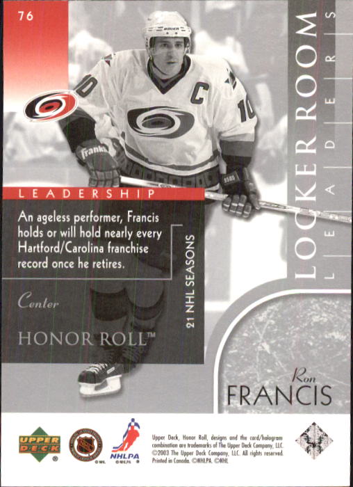 2002-03 Upper Deck Honor Roll - #22 Marty Turco