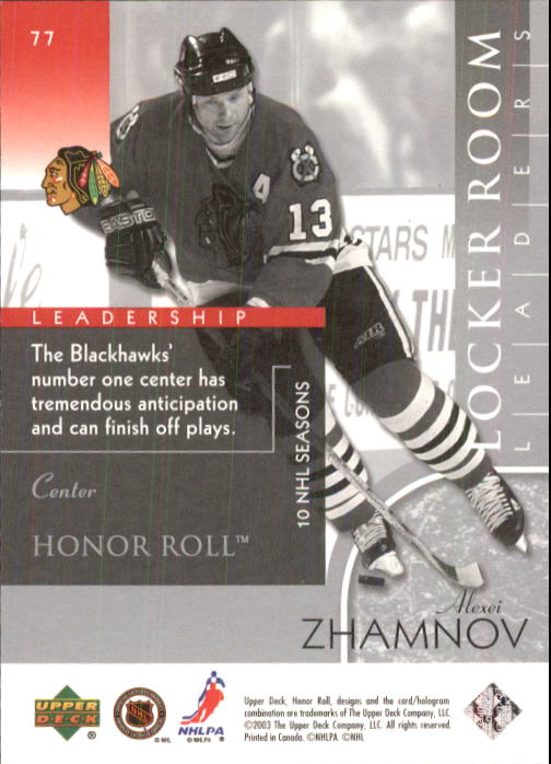 2002-03 Upper Deck Honor Roll - #22 Marty Turco