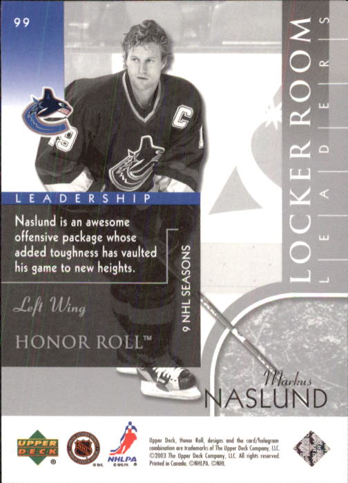 2002-03 Upper Deck Honor Roll - #22 Marty Turco