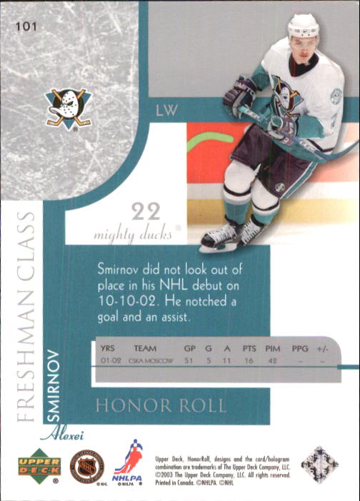 2002-03 Upper Deck Honor Roll - #22 Marty Turco