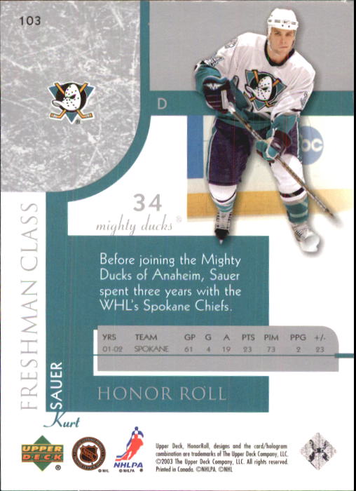 2002-03 Upper Deck Honor Roll - #22 Marty Turco