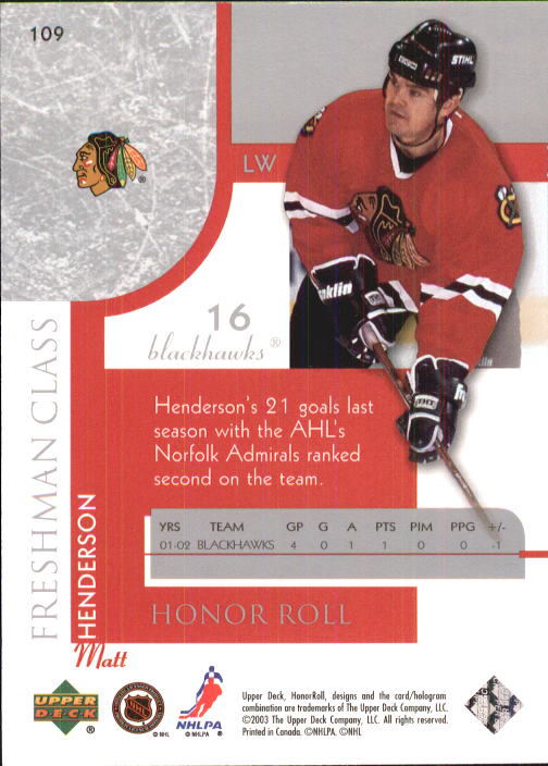 2002-03 Upper Deck Honor Roll - #22 Marty Turco