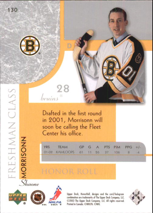 2002-03 Upper Deck Honor Roll - #22 Marty Turco