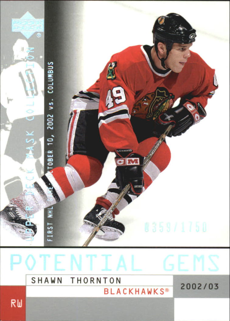 2002-03 UD Mask Collection #118 Shawn Thornton RC