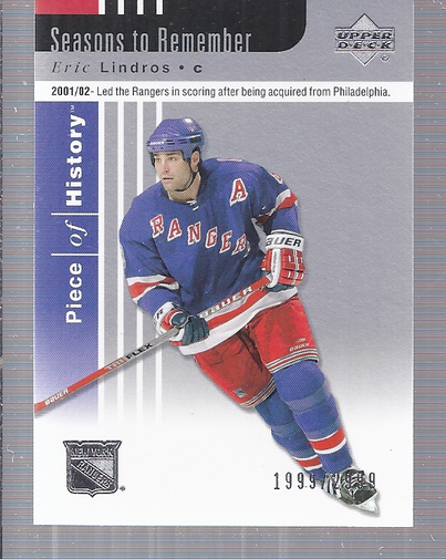 2002-03 UD Piece of History #103 Eric Lindros SR