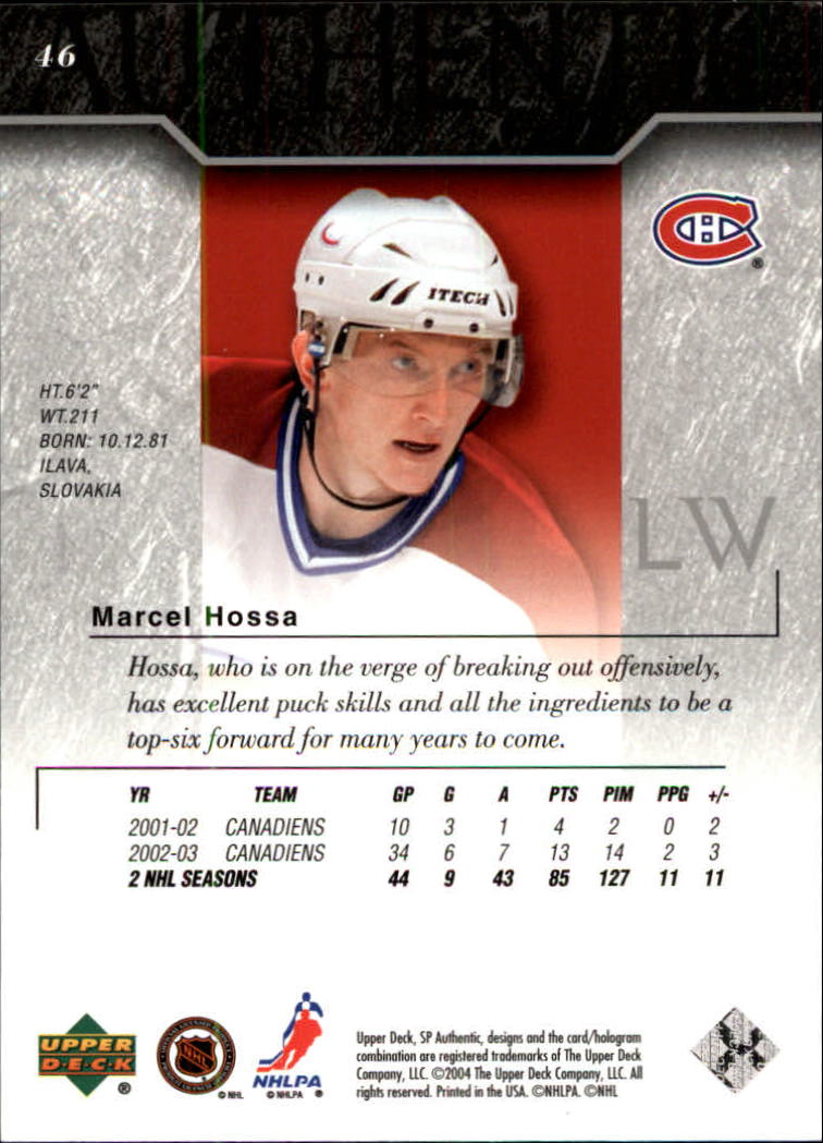 A6756- 2003-04 SP Authentic Hockey Cards #s 1-166 -You Pick- 15+ FREE US SHIP - Picture 91 of 181