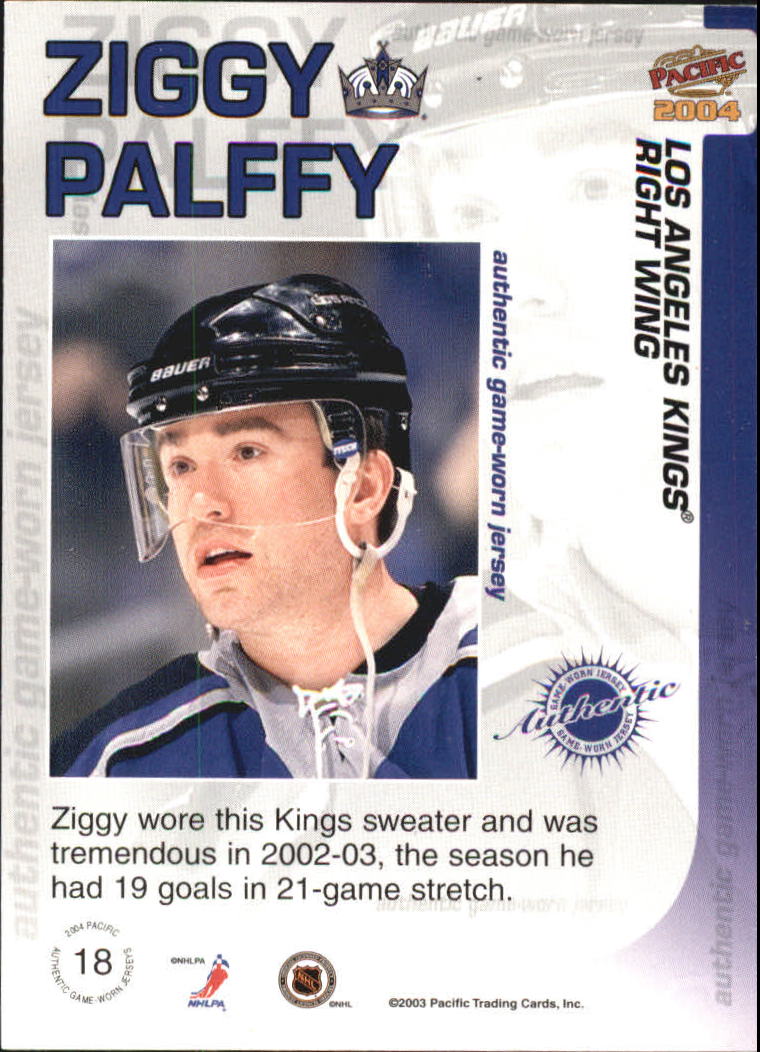 2003-04 Pacific Jerseys #18 Ziggy Palffy back image
