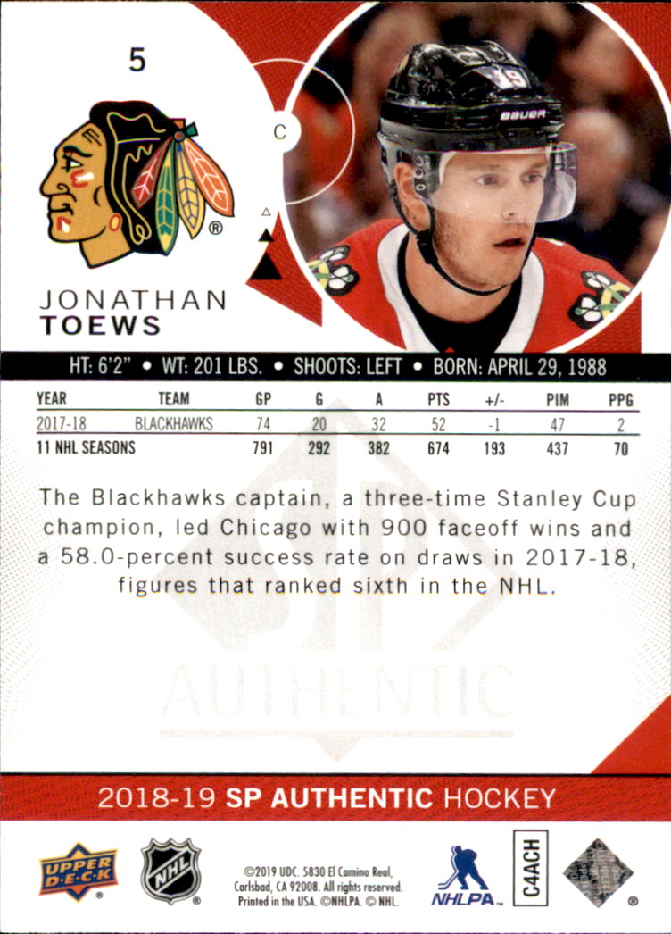 B2934- 2018-19 SP Authentic Hk #s 1-116 +Inserts -You Pick- 15+ FREE US SHIP - Picture 7 of 155