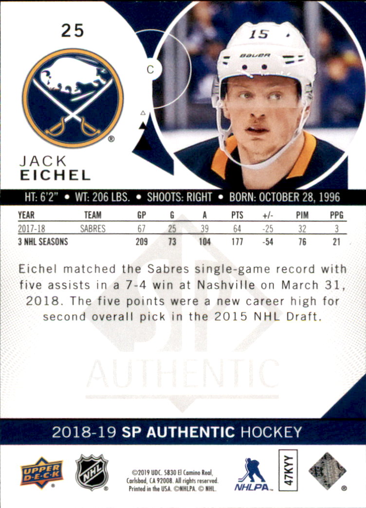 B2934- 2018-19 SP Authentic Hk #s 1-116 +Inserts -You Pick- 15+ FREE US SHIP - Picture 41 of 155