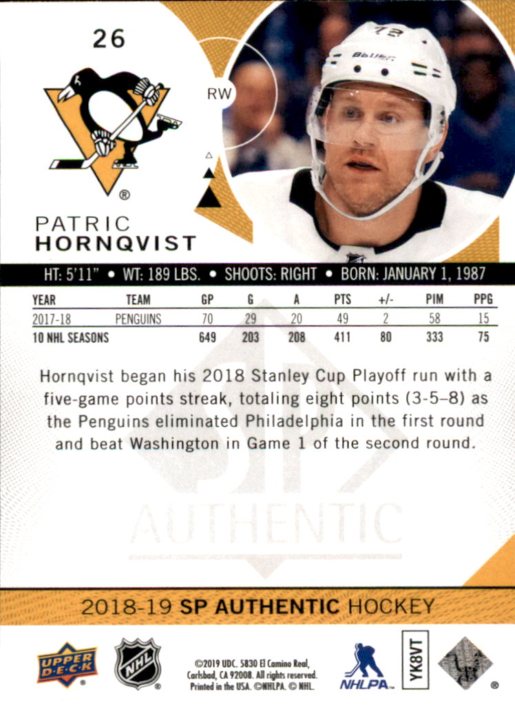 B2934- 2018-19 SP Authentic Hk #s 1-116 +Inserts -You Pick- 15+ FREE US SHIP - Picture 43 of 155