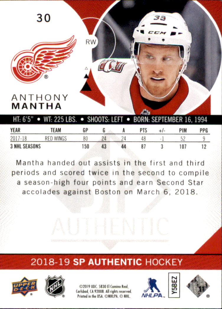 B2934- 2018-19 SP Authentic Hk #s 1-116 +Inserts -You Pick- 15+ FREE US SHIP - Picture 49 of 155