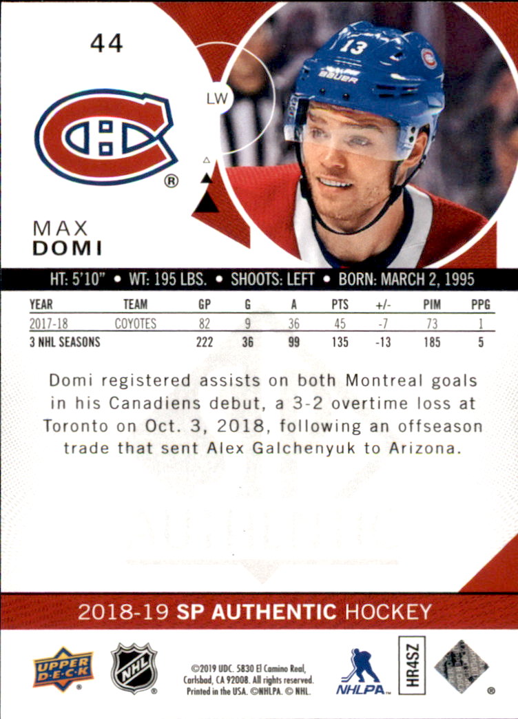 B2934- 2018-19 SP Authentic Hk #s 1-116 +Inserts -You Pick- 15+ FREE US SHIP - Picture 73 of 155