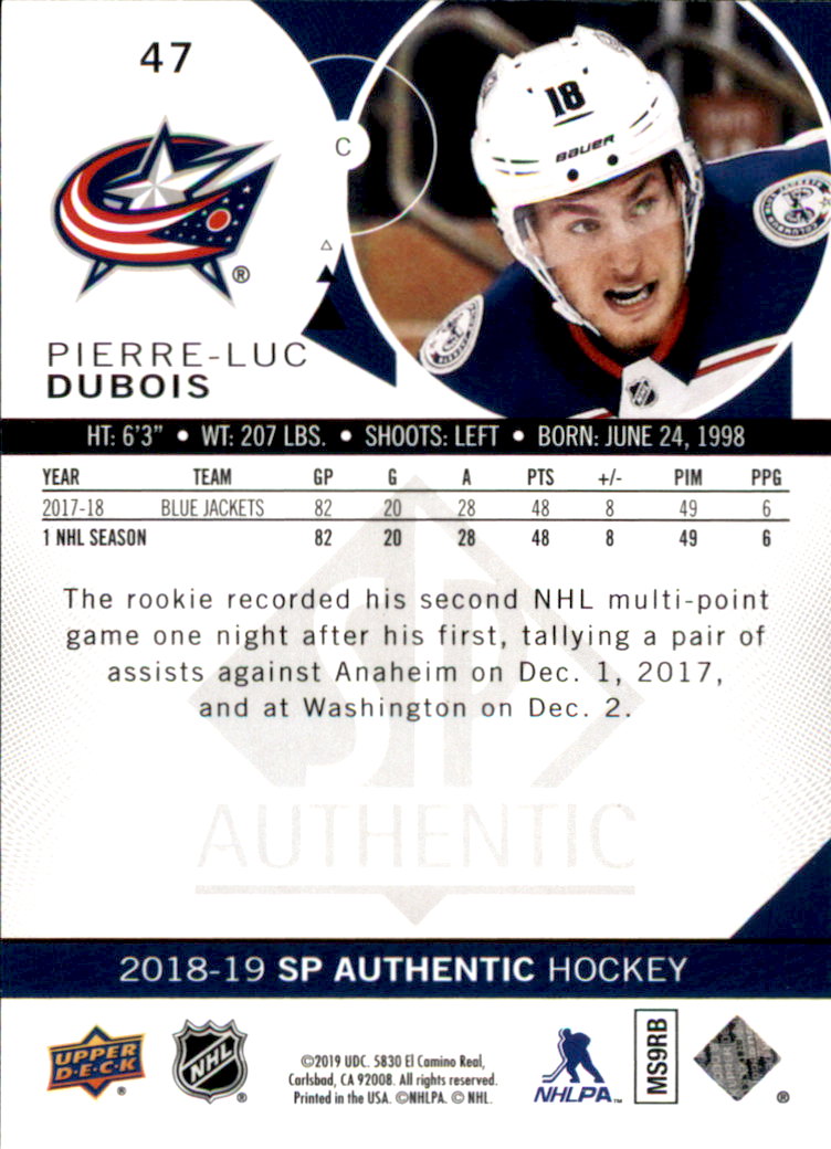 B2934- 2018-19 SP Authentic Hk #s 1-116 +Inserts -You Pick- 15+ FREE US SHIP - Picture 77 of 155