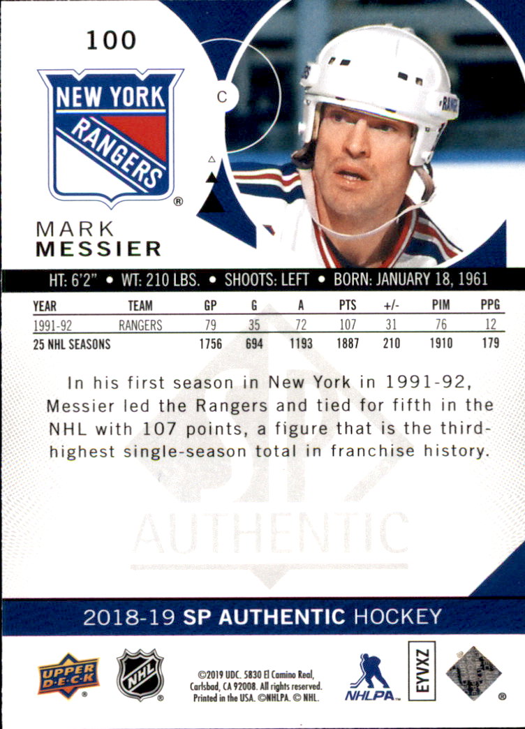 B2934- 2018-19 SP Authentic Hk #s 1-116 +Inserts -You Pick- 15+ FREE US SHIP - Picture 143 of 155