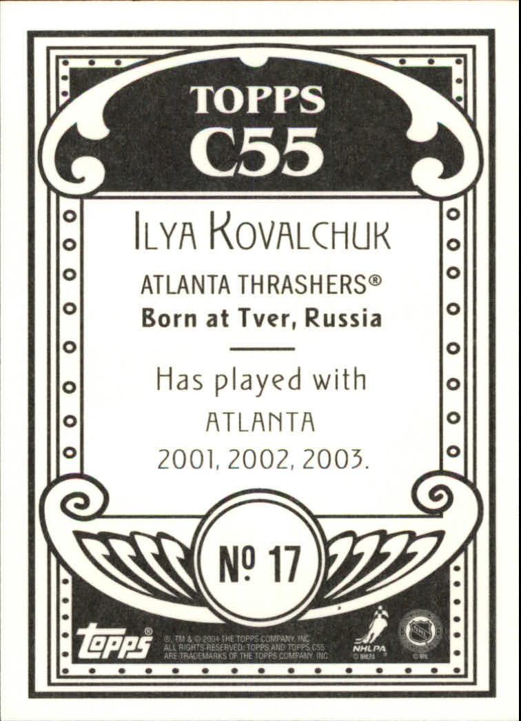 2003-04 Topps C55 #17 Ilya Kovalchuk back image