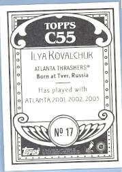 2003-04 Topps C55 #17B Ilya Kovalchuk Full Length back image