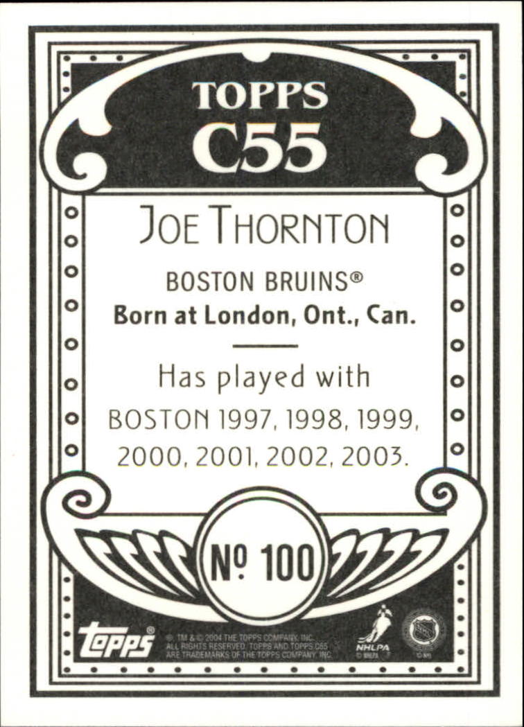 2003-04 Topps C55 #100 Joe Thornton back image