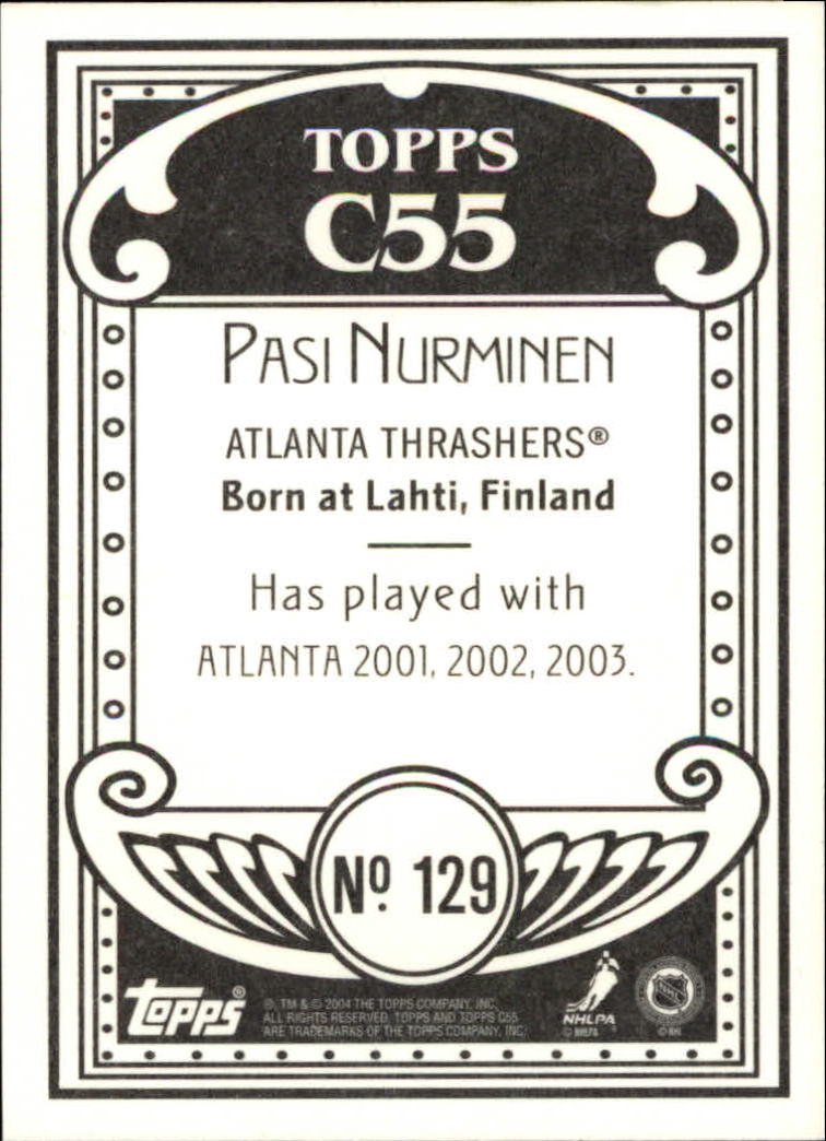 2003-04 Topps C55 #129 Pasi Nurminen back image