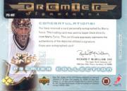 2003-04 UD Premier Collection Signatures #PSMT Marty Turco back image