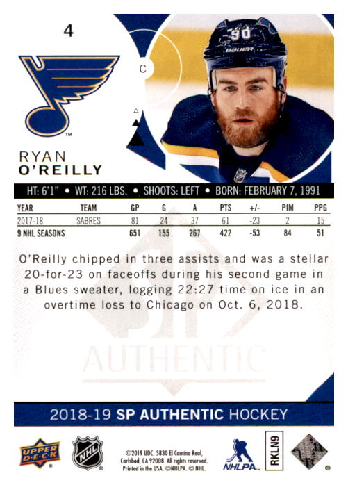 B0635- 2018-19 SP Hockey Card #s 1-140 +Parallels -You Pick- 15+ FREE US SHIP - Picture 7 of 275