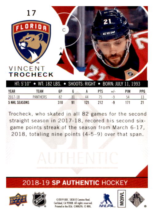 B0635- 2018-19 SP Hockey Card #s 1-140 +Parallels -You Pick- 15+ FREE US SHIP - Picture 32 of 275