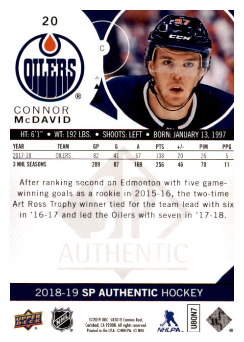 B0635- 2018-19 SP Hockey Card #s 1-140 +Parallels -You Pick- 15+ FREE US SHIP - Picture 38 of 275