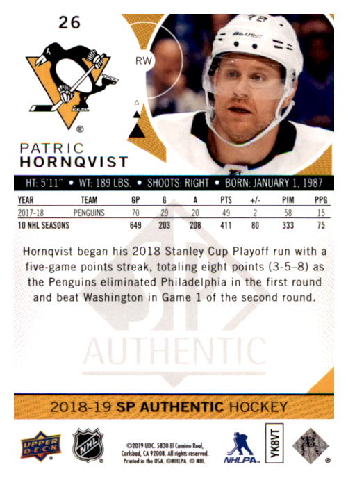 B0635- 2018-19 SP Hockey Card #s 1-140 +Parallels -You Pick- 15+ FREE US SHIP - Picture 49 of 275