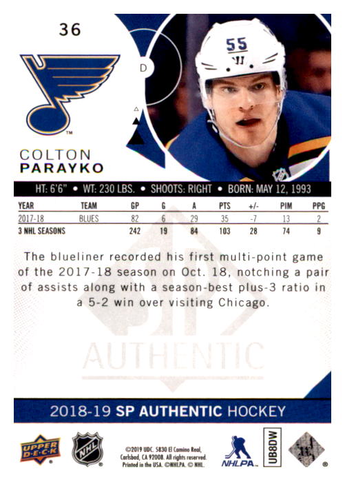 B0635- 2018-19 SP Hockey Card #s 1-140 +Parallels -You Pick- 15+ FREE US SHIP - Picture 67 of 275
