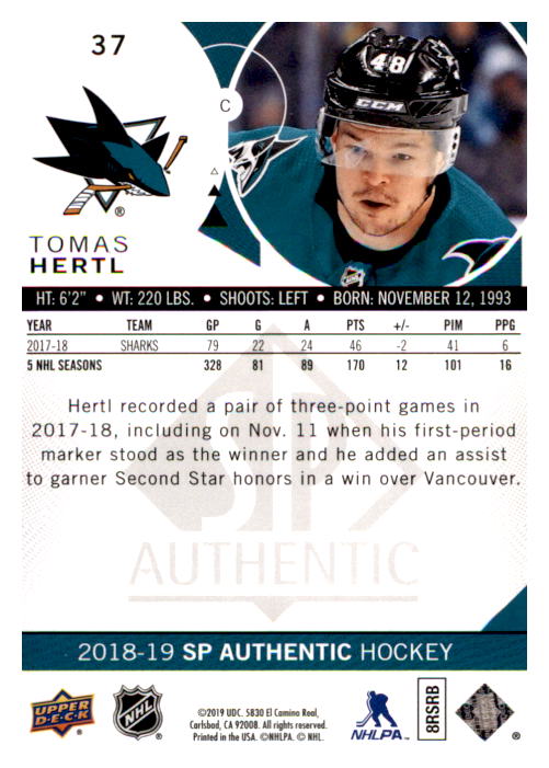 B0635- 2018-19 SP Hockey Card #s 1-140 +Parallels -You Pick- 15+ FREE US SHIP - Picture 69 of 275