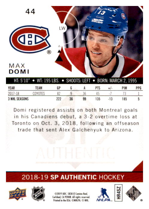 B0635- 2018-19 SP Hockey Card #s 1-140 +Parallels -You Pick- 15+ FREE US SHIP - Picture 83 of 275