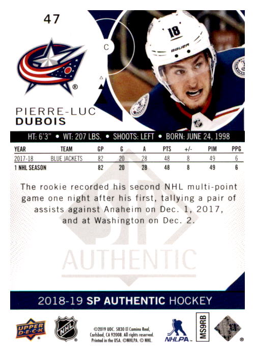 B0635- 2018-19 SP Hockey Card #s 1-140 +Parallels -You Pick- 15+ FREE US SHIP - Picture 89 of 275