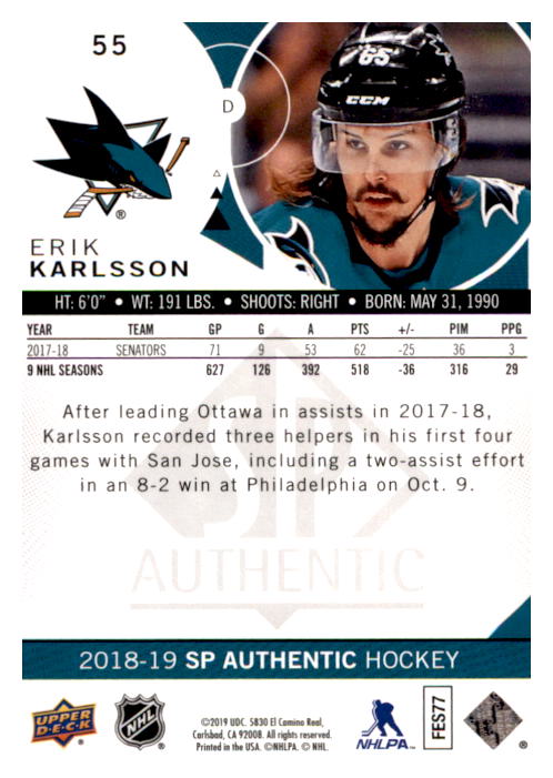 B0635- 2018-19 SP Hockey Card #s 1-140 +Parallels -You Pick- 15+ FREE US SHIP - Picture 105 of 275