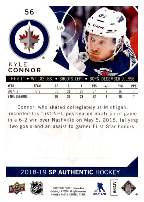 B0635- 2018-19 SP Hockey Card #s 1-140 +Parallels -You Pick- 15+ FREE US SHIP - Picture 107 of 275