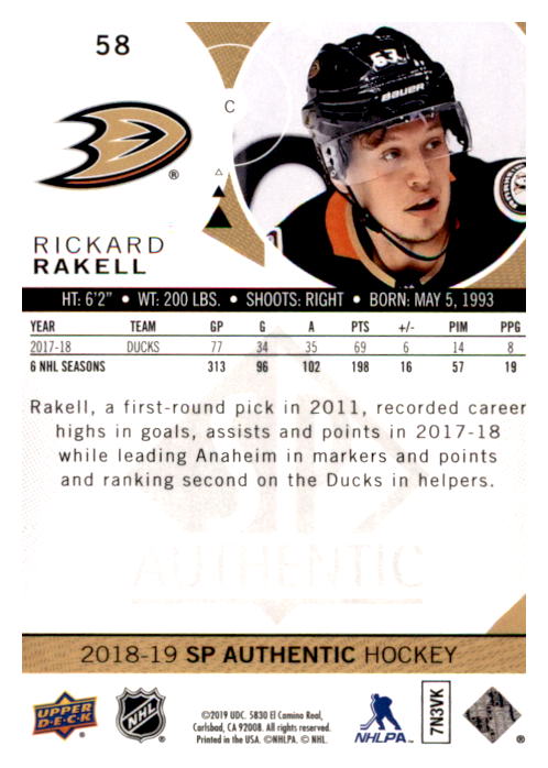 B0635- 2018-19 SP Hockey Card #s 1-140 +Parallels -You Pick- 15+ FREE US SHIP - Picture 111 of 275