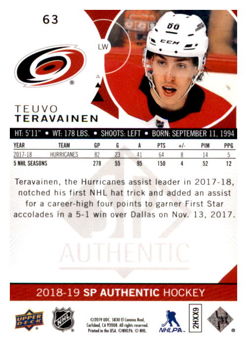 B0635- 2018-19 SP Hockey Card #s 1-140 +Parallels -You Pick- 15+ FREE US SHIP - Picture 119 of 275