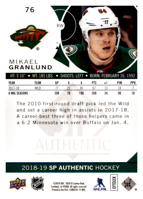 B0635- 2018-19 SP Hockey Card #s 1-140 +Parallels -You Pick- 15+ FREE US SHIP - Picture 141 of 275