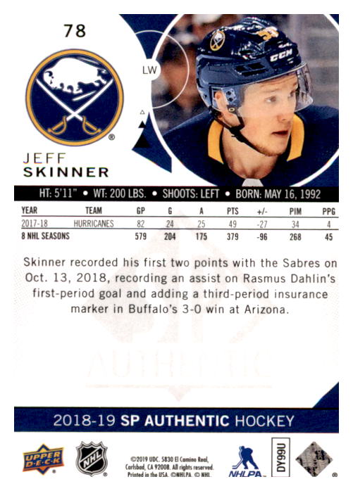 B0635- 2018-19 SP Hockey Card #s 1-140 +Parallels -You Pick- 15+ FREE US SHIP - Picture 145 of 275