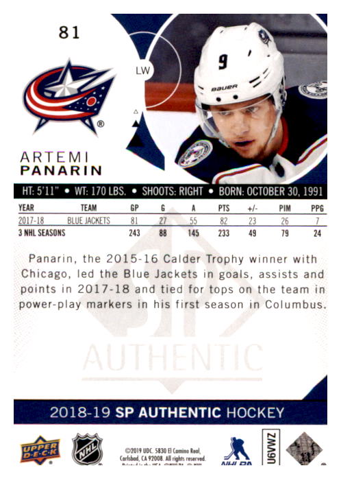 B0635- 2018-19 SP Hockey Card #s 1-140 +Parallels -You Pick- 15+ FREE US SHIP - Picture 151 of 275
