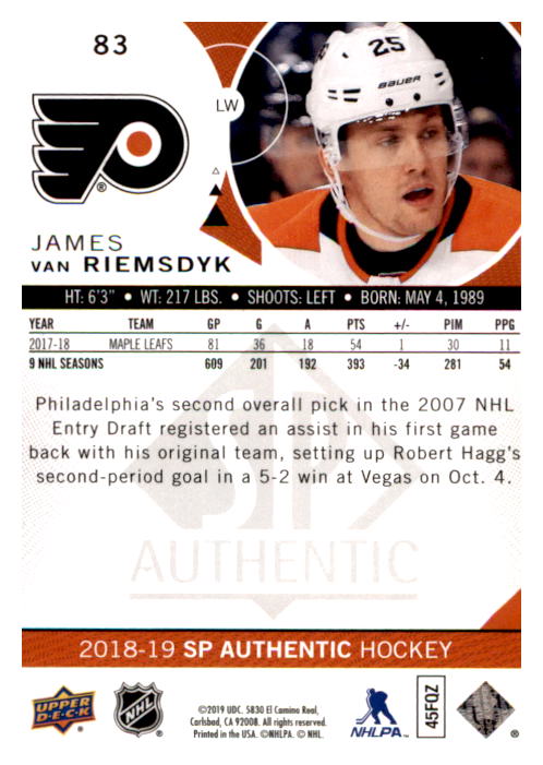 B0635- 2018-19 SP Hockey Card #s 1-140 +Parallels -You Pick- 15+ FREE US SHIP - Picture 155 of 275