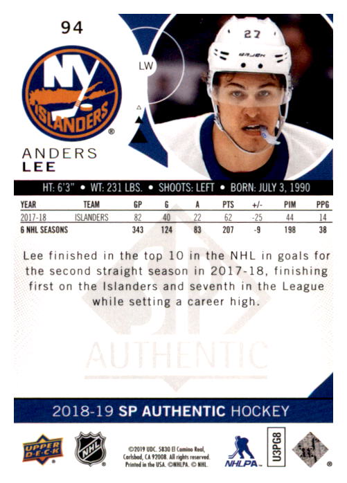B0635- 2018-19 SP Hockey Card #s 1-140 +Parallels -You Pick- 15+ FREE US SHIP - Picture 173 of 275