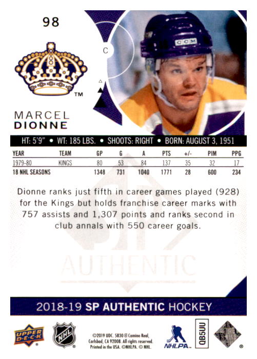 B0635- 2018-19 SP Hockey Card #s 1-140 +Parallels -You Pick- 15+ FREE US SHIP - Picture 179 of 275
