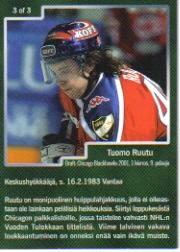 2003-04 Finnish Cardset Vintage 1983 #V3 Tuomo Ruutu back image